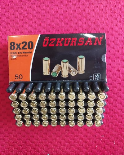 ÖZKURSAN 8X20MM KURUSIKI MERMİSİ